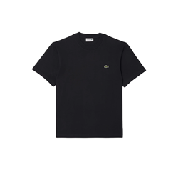 T-SHIRT IN COTONE COCCODRILLO RICAMATO NERO